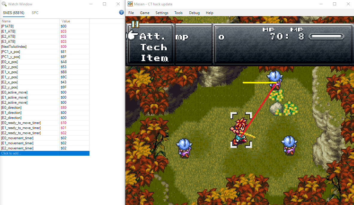 First enemy direction